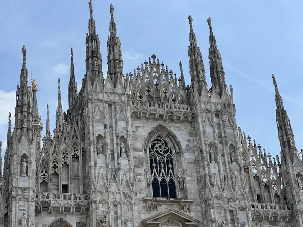 Milan Katedrali Duomo Talya Avrupa Tarzı Gotik Yüksek Kalite Fotoğraf — Stok fotoğraf