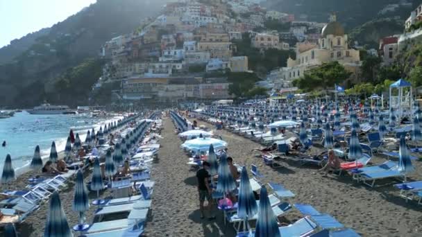 Bellissimo Paesaggio Con Positano Città Alla Famosa Costiera Amalfitana Italia — Video Stock