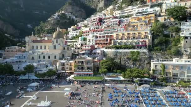 Όμορφο Τοπίο Positano Πόλη Στη Διάσημη Ακτή Amalfi Ιταλία Όμορφο — Αρχείο Βίντεο