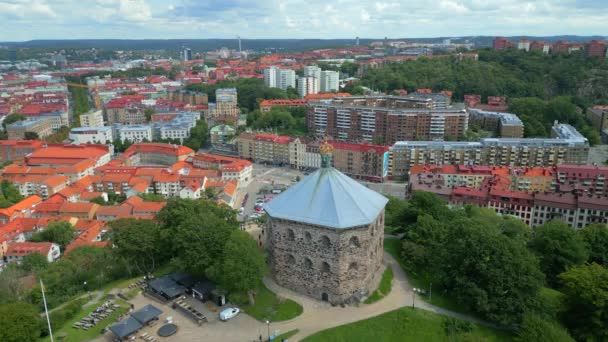 Skansen Kronan Gotemburgo Suécia Fortificação Pedra Edifício Exterior Skansen Krona — Vídeo de Stock