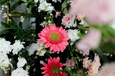 Seçici odak çiçek düzenleme, arka plan için harika