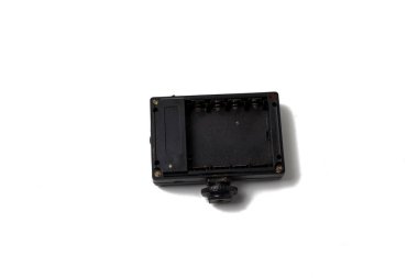 Video ekipmanları için mini öncü, beyaz arkaplanda izole görüntü, aydınlatma LED