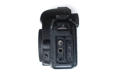 Kamerada jack port, beyaz arkaplanda izole