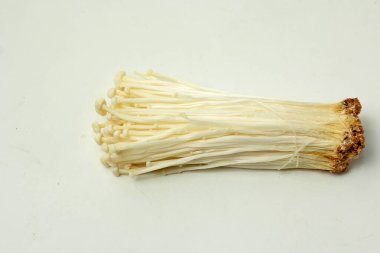 enoki mushroom isolated on white background