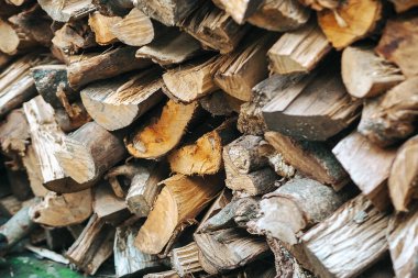 Yakacak odun yığını, doğal odun, arka plan için iyi.