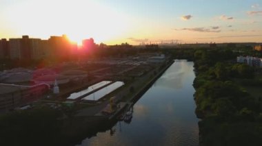 This is an aerial view of the 26th Ward Wastewater Plant in Brooklyn.  