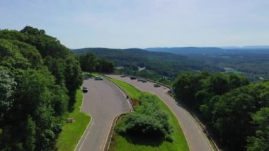 This is a scenic lookout of the mountains.  This scenic lookout is off of Interstate 80 Highway near the Delaware Gap.   