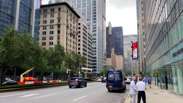Denne Video Viser Gaden Udsigt Park Avenue Dens Omkringliggende Vartegn – Stock-video