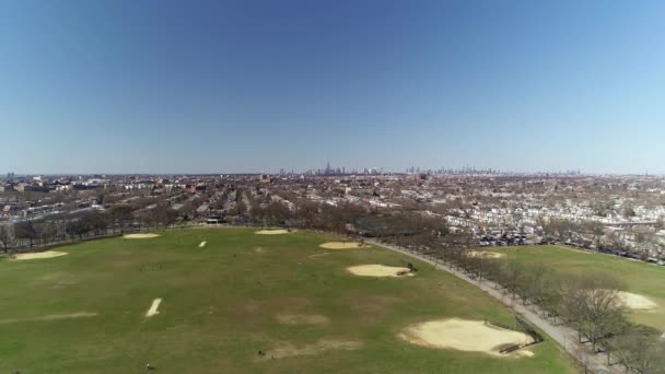 Marine Park Havadan Görüntüsü Marine Park Brooklyn New York Ilçesinde — Stok video