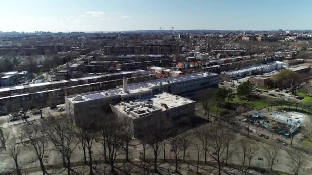 マリンパークの空中ビュー マリンパーク Marine Park ニューヨークのブルックリン区にある地区 — ストック動画