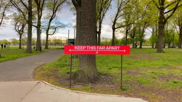 Marine Park Large Public Park Brooklyn Shot Beginning Covid Era — Video