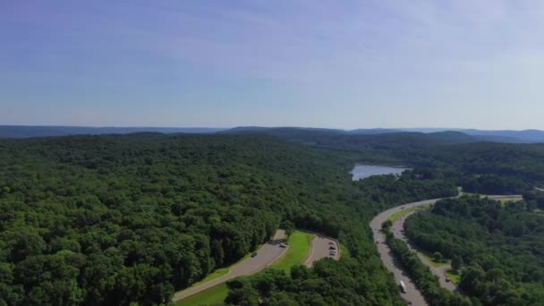 Scenic Lookout Mountains Scenic Lookout Interstate Highway Delaware Gap — Stock Video