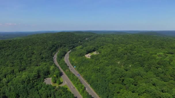 Scenic Lookout Mountains Scenic Lookout Interstate Highway Delaware Gap — Stockvideo