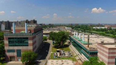 This is an aerial view of the 26th Ward Wastewater Plant in Brooklyn.  