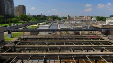 This is an aerial view of the 26th Ward Wastewater Plant in Brooklyn.  