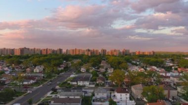 Canarsie ve Doğu New York 'taki bu hava manzarası - Brooklyn. 