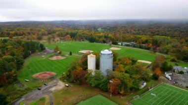 This video shows aerial views of New Canaan High School in New Canaan, CT.  New Canaan High School is the only public high school in New Canaan, Connecticut and was ranked one of the best high schools in the state.
