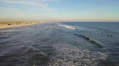 This is an aerial shot of a beach in Long Island, NY.  