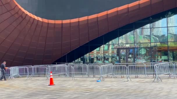 Video Shows Views New Barclays Center Downtown Brooklyn Barclays Center — Stock Video