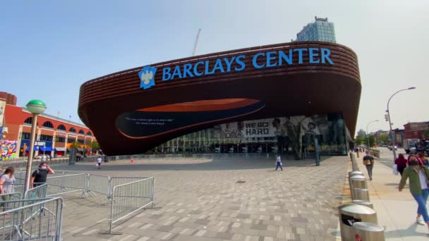 Цьому Відео Показані Види Нового Центру Барклайс Центрі Брукліна Барклайс — стокове відео