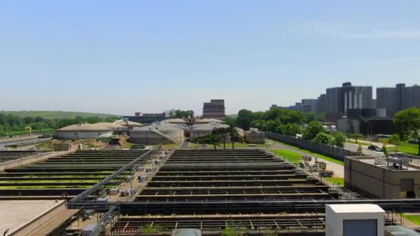 Dette Utsikt Ward Wastewater Plant Brooklyn – stockvideo