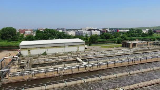 Aerial View 26Th Ward Wastewater Plant Brooklyn — Wideo stockowe