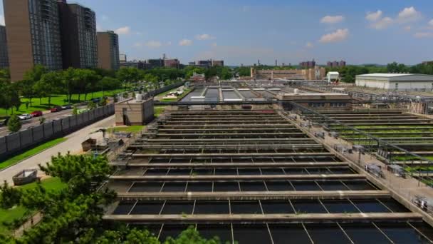 Aerial View 26Th Ward Wastewater Plant Brooklyn — Video Stock