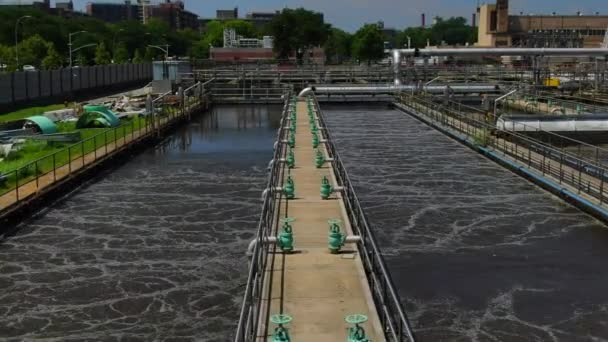 Aerial View 26Th Ward Wastewater Plant Brooklyn — Video Stock