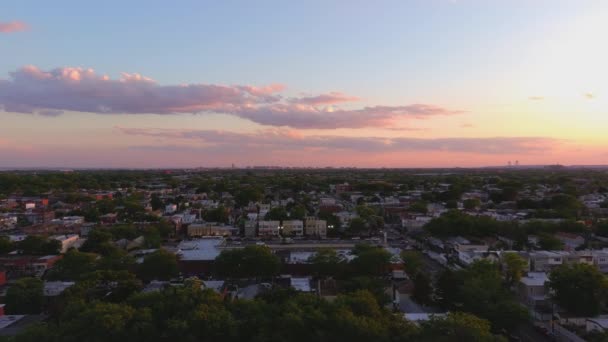 Вид Воздуха Окрестности Канарси Восточного Нью Йорка Бруклин — стоковое видео