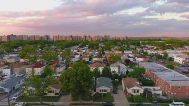 Aerial View Neighborhood Canarsie East New York Brooklyn — Stock video