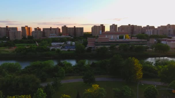 Dit Een Luchtfoto Van Een Buurt Canarsie East New York — Stockvideo
