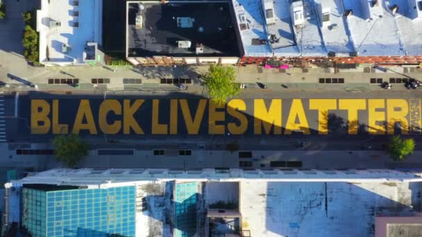 Aerial Video Shows Scenic Bird Eye View Black Lives Matter — ストック動画