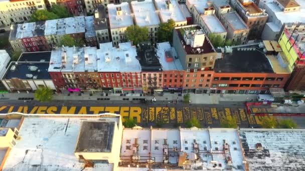 Aerial Video Shows Scenic Birds Eye View Black Lives Matter — Wideo stockowe