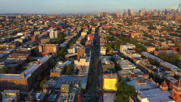 Video Shows View Urban Landscape Brooklyn New York — Wideo stockowe