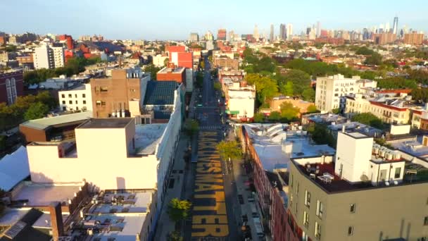 Dieses Luftvideo Zeigt Ein Black Lives Matter Wandbild Aus Der — Stockvideo