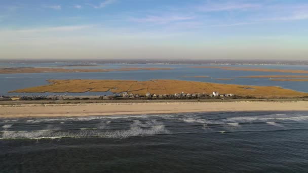 Aerial Shot Beach Long Island — Vídeo de Stock