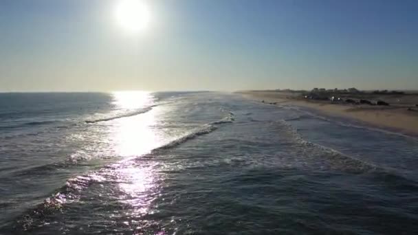 Aerial Shot Beach Long Island — Vídeo de Stock
