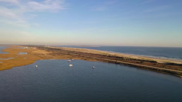 Landschappelijk Uitzicht Oyster Bay Long Island — Stockvideo