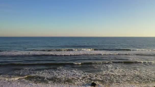 Όμορφη Θέα Στον Ωκεανό Της Παραλίας Στο Long Island — Αρχείο Βίντεο
