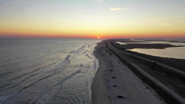 Αυτό Βίντεο Δείχνει Όμορφη Θέα Εναέρια Gilgo Παραλία Στο Long — Αρχείο Βίντεο