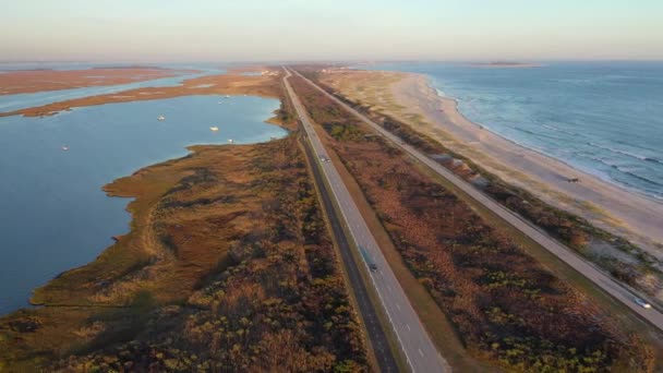 Vista Panorâmica Baía Oyster Long Island — Vídeo de Stock