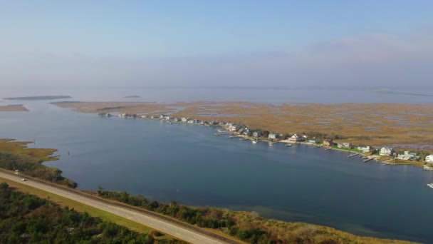 Dit Een Luchtfoto Van Gilgo Beach Long Island — Stockvideo