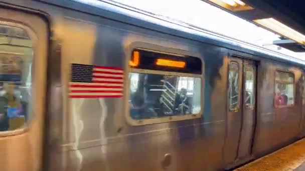 Deze Video Tonen Uitzicht Broadway Junction Train Station Broadway Junction — Stockvideo