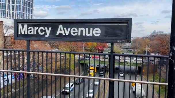 Video Shows Subway Train Different Stops Heading Manhattan Covid 2020 — Vídeos de Stock