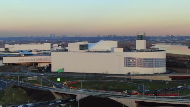 Aerial View American Dream Mall Located Meadowlands American Dream Retail — Stock video