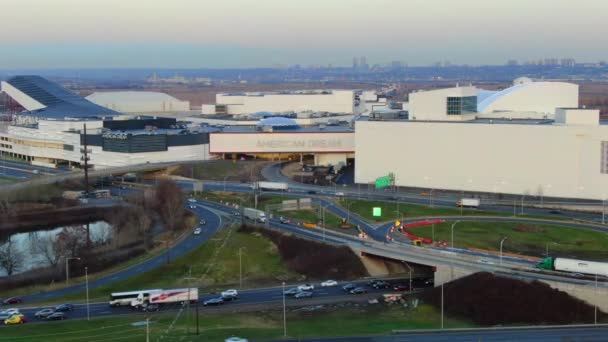 Aerial View American Dream Mall Located Meadowlands American Dream Retail — Vídeo de stock