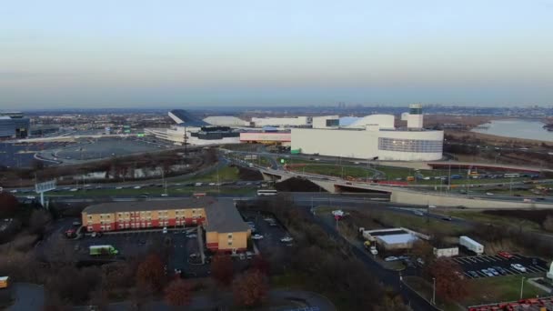 Detta Flygbild American Dream Mall Ligger Meadowlands American Dream Detaljhandel — Stockvideo
