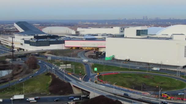 Aerial View American Dream Mall Located Meadowlands American Dream Retail — Stockvideo