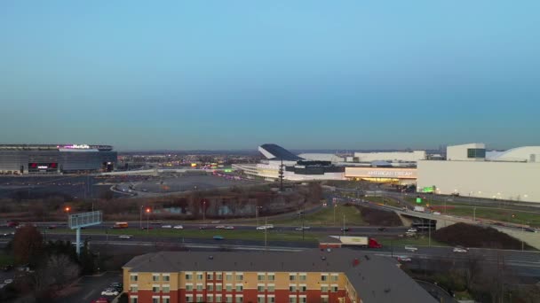 Aerial View American Dream Mall Located Meadowlands American Dream Retail — Vídeos de Stock