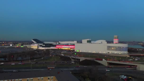 Aerial View American Dream Mall Located Meadowlands American Dream Retail — Stok video